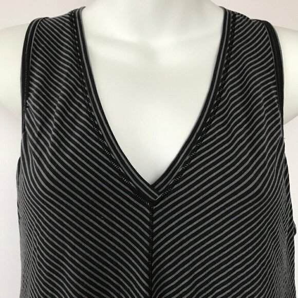 LULULEMON Circuit Crusher Tank Evolution Stripe Black Grey, Cut-out Back S/M - Picture 7 of 16